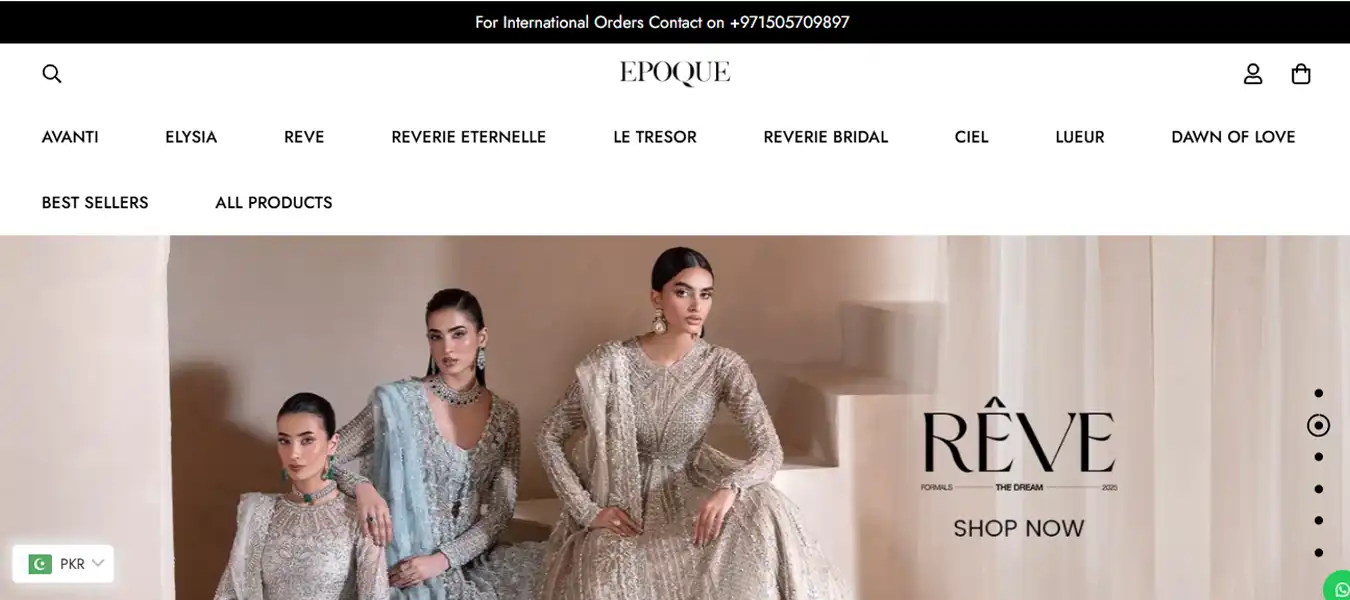 Epoque website project by TRYFYRO