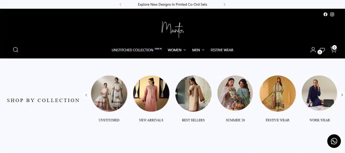Manto website project by TRYFYRO