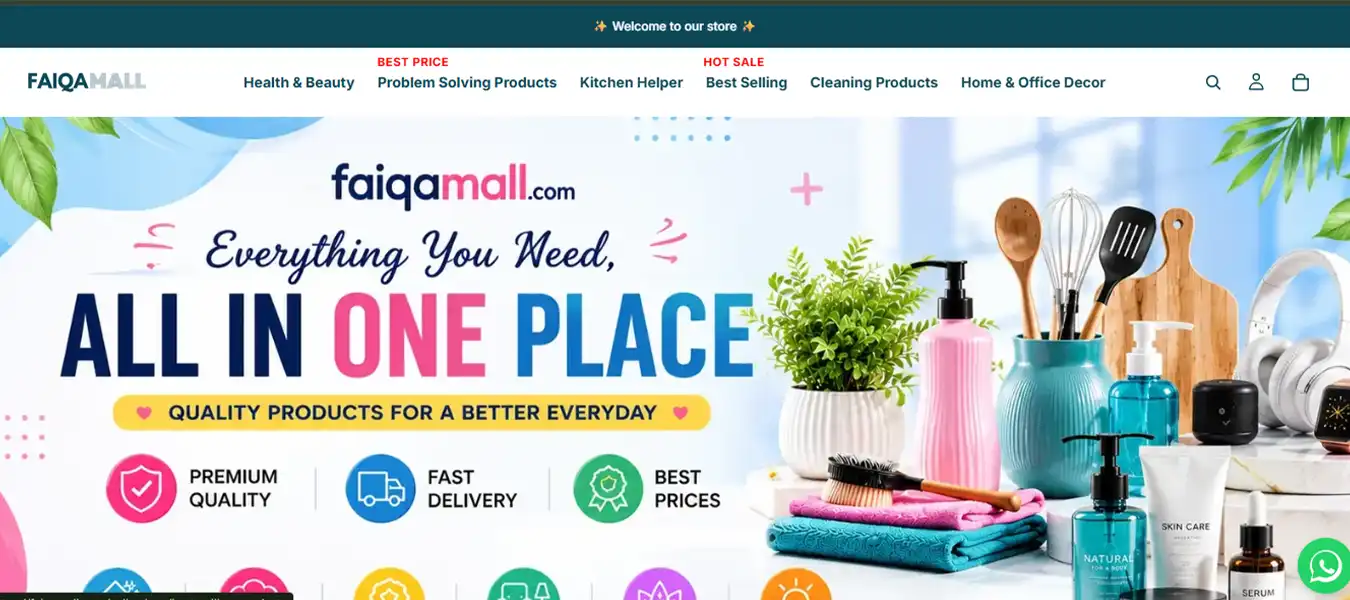 Faiqa Mall website project by TRYFYRO