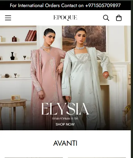 Epoque mobile website project by TRYFYRO