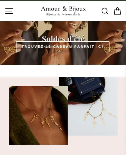 Amour&Bijoux mobile website project by TRYFYRO